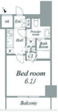 ログ品川サーフサイド 603 間取り図