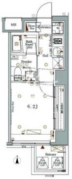 ログ戸越公園 204 間取り図
