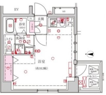 ベルシード新大橋 803 間取り図