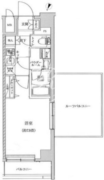 レアライズ浅草5 1002 間取り図