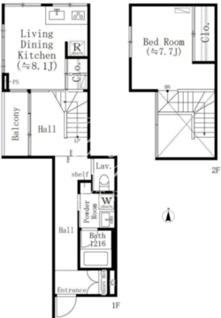 plaNECT薬王寺 4-D 間取り図