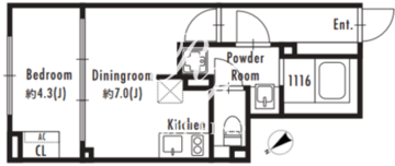 グランパセオ市谷仲之町 304 間取り図