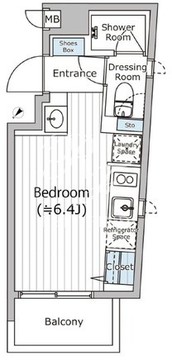 ファーレ西新宿8 202 間取り図