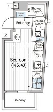 ファーレ西新宿8 302 間取り図