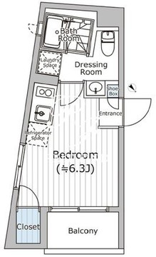 ファーレ西新宿8 203 間取り図