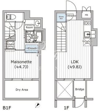 ファーレ西新宿7 101 間取り図