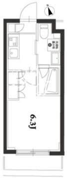 アジールコート品川中延 408 間取り図