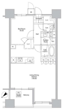 コンフォリア渋谷ウエスト 1104 間取り図