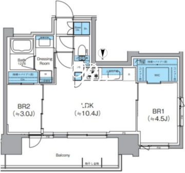 クレヴィアリグゼ錦糸町 1301 間取り図