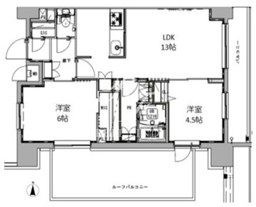 エスレジデンス王子ノール 1202 間取り図