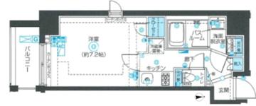 ズーム西新宿 801 間取り図