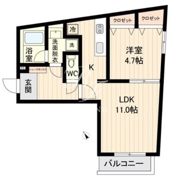 ライブフラット戸越 403 間取り図