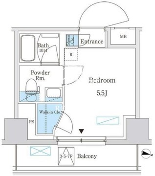 パークアクシス錦糸町スタイルズ 513 間取り図
