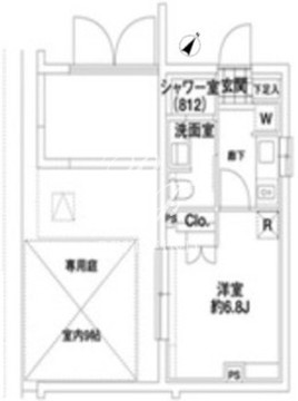 エルスタンザ代々木 105 間取り図