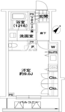 エルスタンザ代々木 305 間取り図