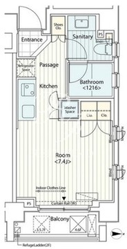 カスタリア菊川 201 間取り図
