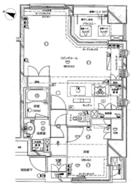 パレ・ソレイユ日本橋三越前 303 間取り図