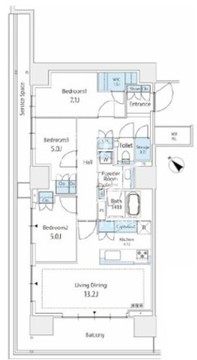 晴海フラッグ SUN-F-1201 間取り図