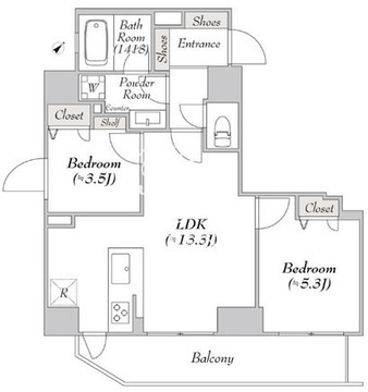 リテラス浅草橋イースト 1301 間取り図