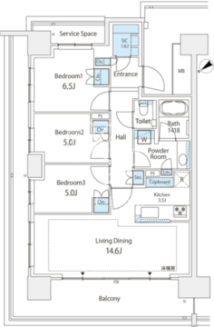 晴海フラッグ SUN-C-1409 間取り図