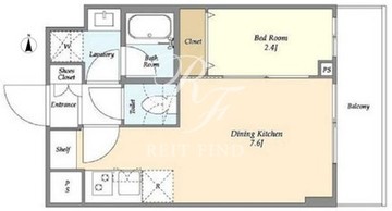 リテラス日暮里 103 間取り図
