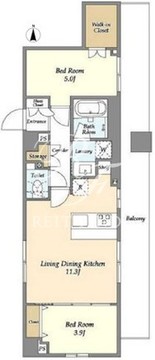 リテラス日暮里 603 間取り図