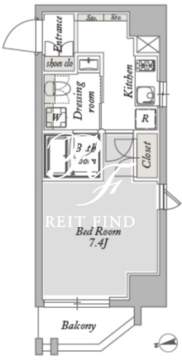 ジオエント御徒町 703 間取り図