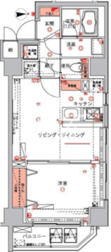 ハーモニーレジデンス浅草 802 間取り図