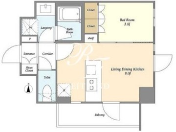 フレシア赤塚新町 201 間取り図