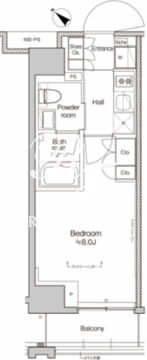 プラウドフラット清澄通り 402 間取り図