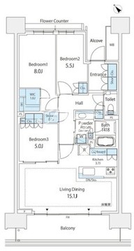 晴海フラッグ SUN-A-1105 間取り図