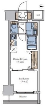 エスティメゾン大森 1203 間取り図