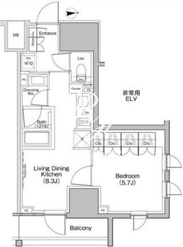 ザ・パークハビオ板橋区役所前 907 間取り図