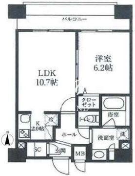 エスレジデンス押上パークサイド 503 間取り図