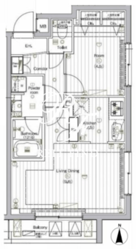 ザ・プレミアムキューブG大崎 501 間取り図