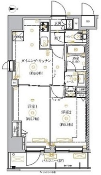 リルシア墨田八広 801 間取り図
