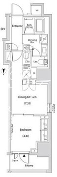 ザ・パークハビオ新中野 1007 間取り図