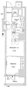 ザ・パークハビオ新中野 407 間取り図