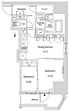 ザ・パークハビオ新中野 904 間取り図