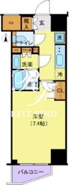 ジェノヴィア新宿早稲田グリーンヴェール 1102 間取り図