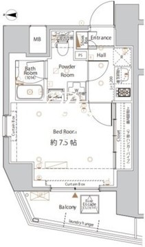 ログ浅草橋 801 間取り図