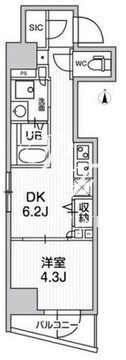 リテラス秋葉原イースト 301 間取り図