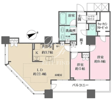 ザ・パークハウス西新宿タワー60 4211 間取り図