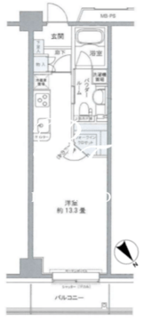 プライムアーバン豊洲 421 間取り図