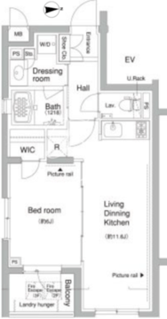 プライムアーバン新宿内藤町 304 間取り図