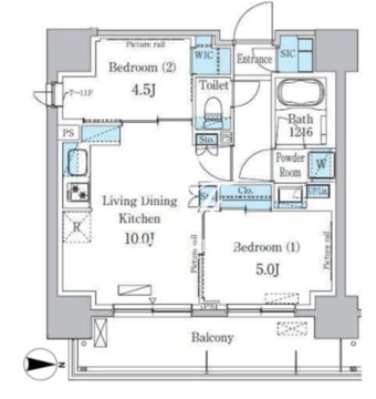 パークアクシス本所吾妻橋 303 間取り図