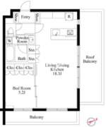 ラクラス四谷 403 間取り図