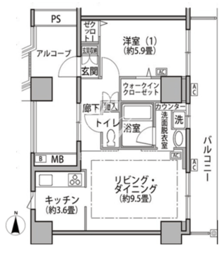 東雲キャナルコートCODAN 19-1110 間取り図
