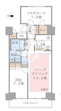 ブリリアイスト東雲キャナルコート 1207 間取り図