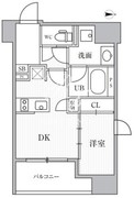 カバナプラス新富町 201 間取り図